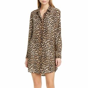 Equipment Leopard Print Blouse Dress